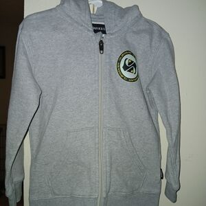 Quiksilver Light Gray Kids Zip-Up Hoodie